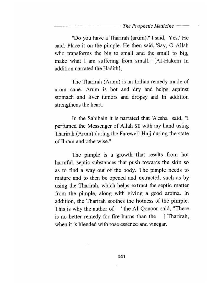 Tibb al Nabawi (Prophetic Medicine), Imam ibn Qayyim_Page_143